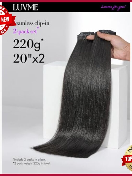 18 Inch Clip In Human Hair Extensions 2 Pack 220g Straight Seamless main image 4